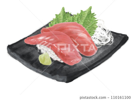 Watercolor sushi_tuna 01_5 Watercolor sushi_tuna 01_5 110161100