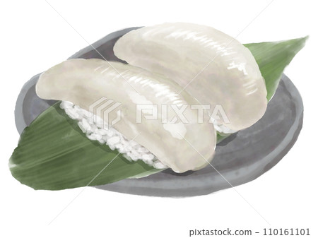 Watercolor sushi_squid 01_2 110161101