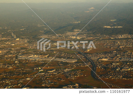 Toyota Junction seen from above (New Tomei Expressway in the back) 110161977