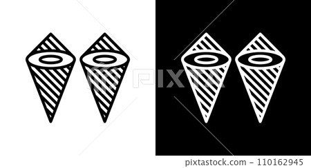 Hand-rolled sushi icon 110162945