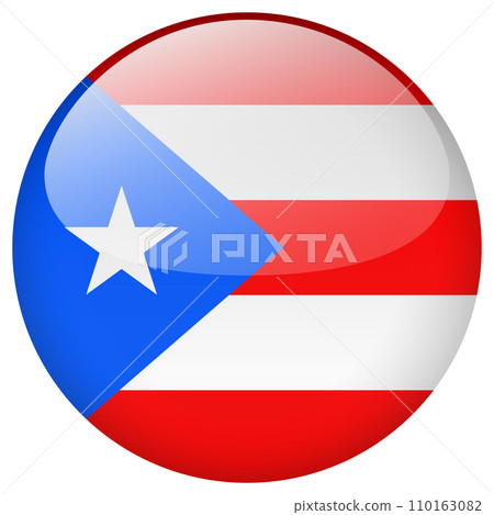 Puerto Rico flag button. 110163082