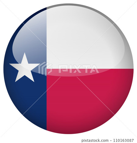 Texas flag button. Texas flag button. 110163087