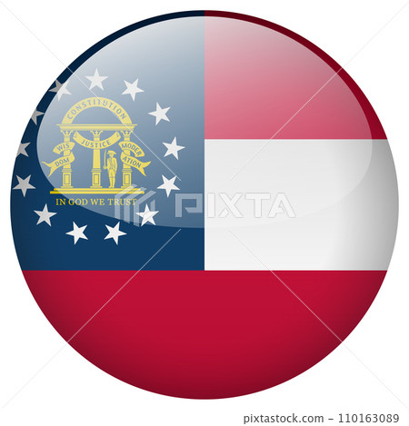 the State of Georgia flag button. the State of Georgia flag button. 110163089