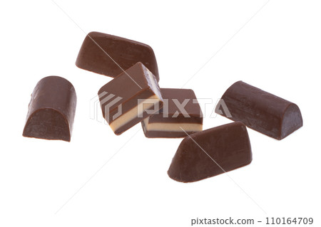 chocolate candies isolated chocolate candies isolated 110164709