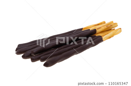 chocolate covered sticks isolated chocolate covered sticks isolated 110165347