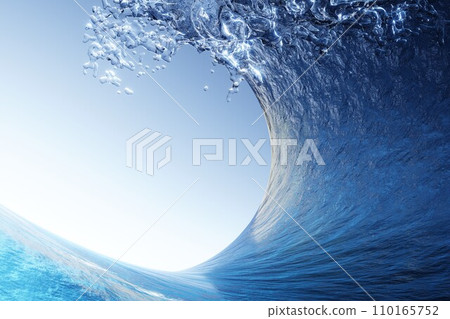 A huge tube-shaped big wave that towers over you A huge tube-shaped big wave that towers over you 110165752