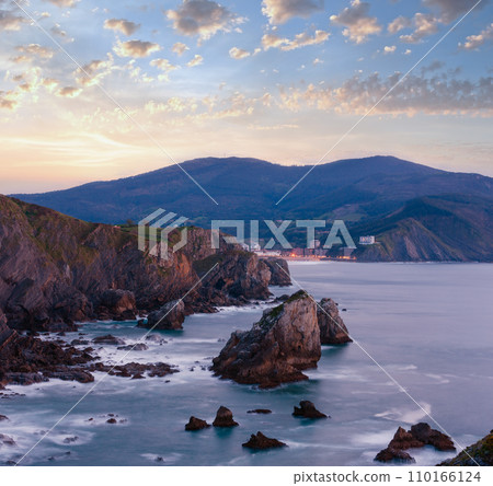 Biscay bay coast landscape, Spain. 110166124