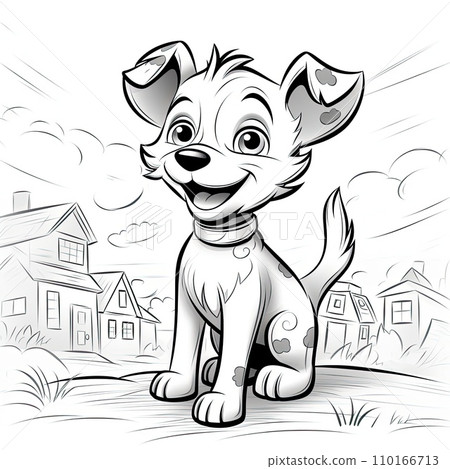 AI-generated content. Children's Dog Coloring Book 110166713