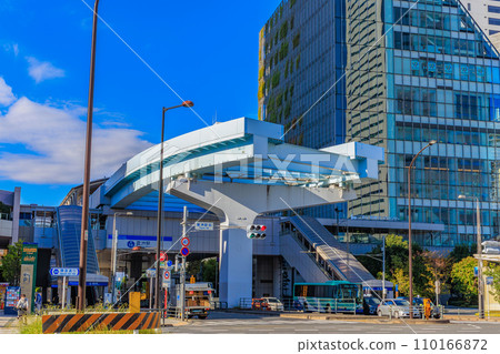 Urban scenery around Toyosu Station, Koto Ward, Tokyo Urban scenery around Toyosu Station, Koto Ward, Tokyo 110166872