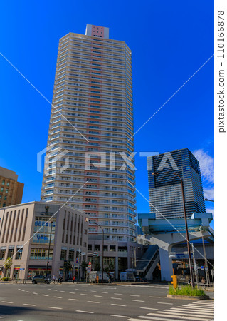 Urban scenery around Toyosu Station, Koto Ward, Tokyo 110166878