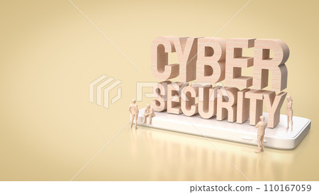 The cyber security for technology and it concept 3d rendering. The cyber security for technology and it concept 3d rendering. 110167059