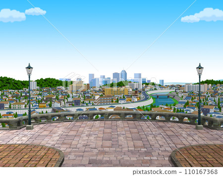 房屋住宅城鎮插畫背景 BG 房屋住宅城鎮插畫背景 BG 110167368