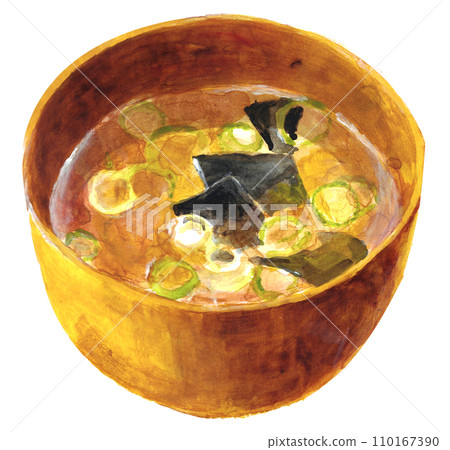 味噌湯 3 水彩（丙烯）插圖 110167390
