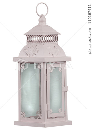 Retro vintage candle lantern 110167411
