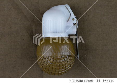 Soviet hand grenade RGO on khaki canvas Soviet hand grenade RGO on khaki canvas 110167440