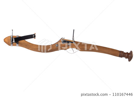 vintage bullet shooting crossbow isolated on white 110167446