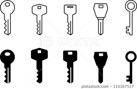 Key icon set 110167527