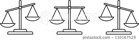 Balance line drawing icon set 110167529