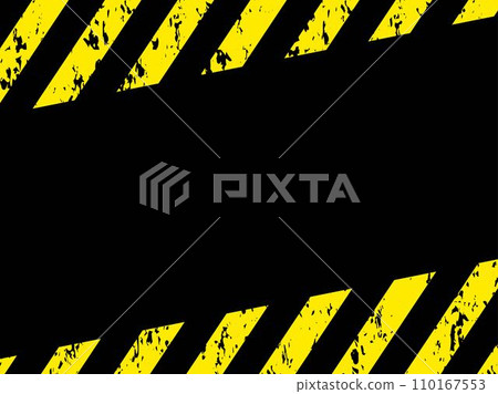 Slanted warning frame on black background Slanted warning frame on black background 110167553