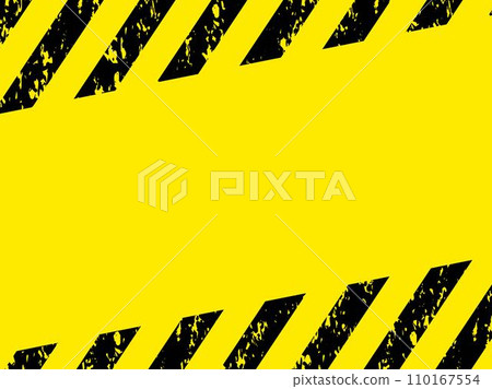 Slanted warning frame on yellow background Slanted warning frame on yellow background 110167554