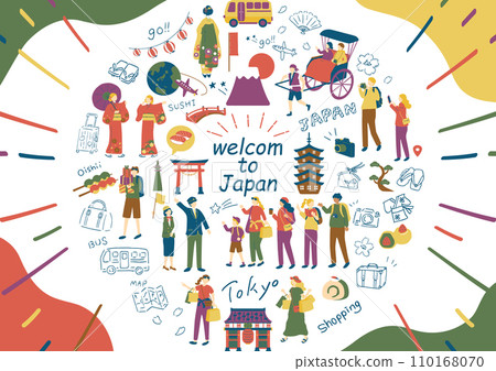 享受日本觀光的外國人 享受日本觀光的外國人 110168070