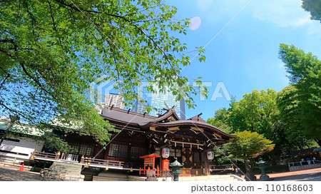 Junisha Kumano Shrine Shinjuku Ward, Tokyo, Japan. A shrine full of nature near Shinjuku Central Park 110168603