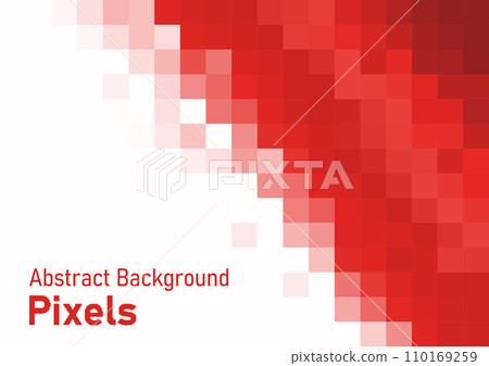 Pixels disintegrate pattern. geometric mosaic background, red color gradient vector illustration template for wallpaper, wrapping paper, web banner, website, poster. 110169259