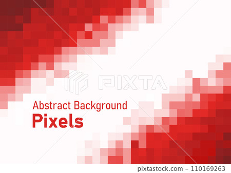 Pixels disintegrate pattern. geometric mosaic background, red color gradient vector illustration template for wallpaper, wrapping paper, web banner, poster. 110169263