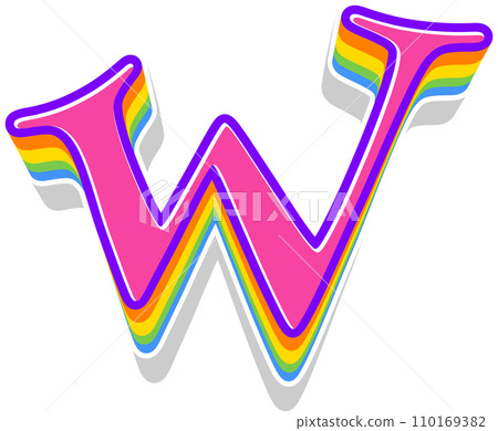 Pink Rainbow Alphabet Pink Rainbow Alphabet 110169382