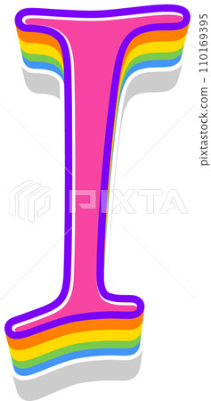 Pink Rainbow Alphabet 110169395