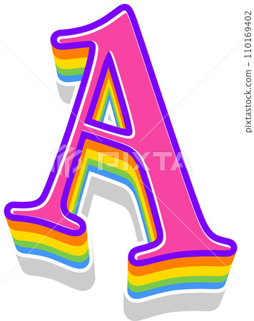 Pink Rainbow Alphabet Pink Rainbow Alphabet 110169402