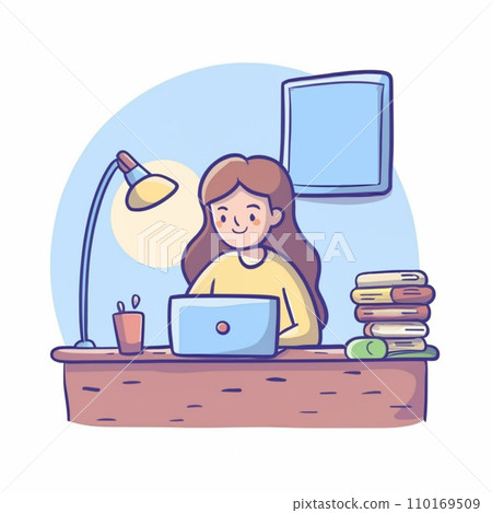 businessman working on laptop computer 110169509