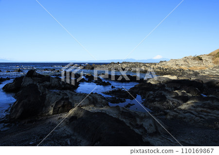 Winter at Prefectural Arasaki Park with a sea view 110169867