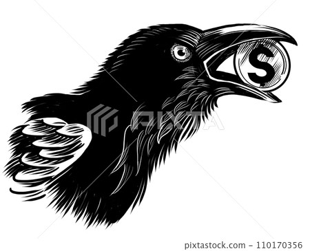 bird, crow, sketch 110170356