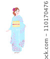 Kimono women smile 110170476