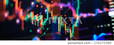 market investment trading. Financial chart with up trend line graph. Wealth management with risk diversification concept. market investment trading. Financial chart with up trend line graph. Wealth management with risk diversification concept. 110171560