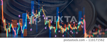 market investment trading. Financial chart with up trend line graph. Wealth management with risk diversification concept. market investment trading. Financial chart with up trend line graph. Wealth management with risk diversification concept. 110171562