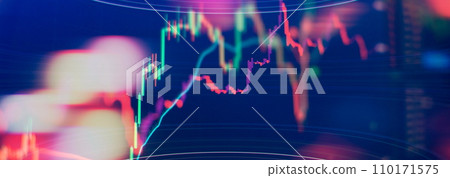 market investment trading. Financial chart with up trend line graph. Wealth management with risk diversification concept. 110171575