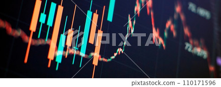 market investment trading. Financial chart with up trend line graph. Wealth management with risk diversification concept. market investment trading. Financial chart with up trend line graph. Wealth management with risk diversification concept. 110171596