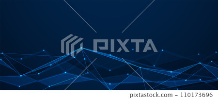 Abstract Artificial intelligence. Cloud computing. Machine learning. Technology web background. Virtual concept futuristic background 110173696