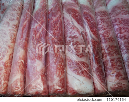 Grilled Japanese black beef yakiniku Grilled Japanese black beef yakiniku 110174164