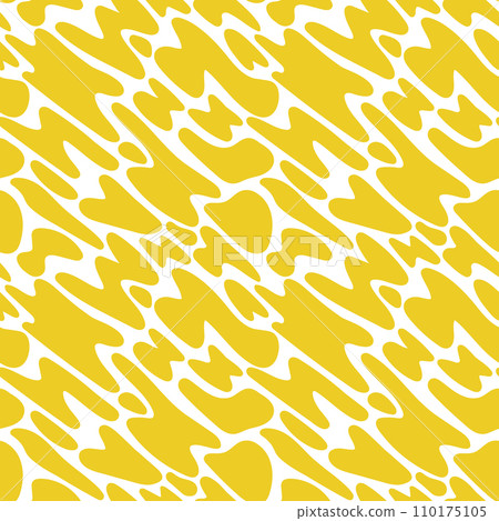 Abstract yellow shapes seamless pattern 110175105