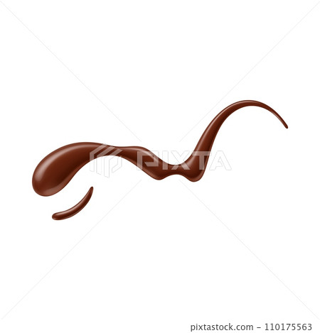 Chocolate sauce syrup drop, splash, stain and swirl. Isolated realistic 3d vector melt glistening dessert cascades in a tantalizing, velvety drop. Brown, sweet indulgence, heavenly decadence drizzle Chocolate sauce syrup drop, splash, stain and swirl. Isolated realistic 3d vector melt glistening dessert cascades in a tantalizing, velvety drop. Brown, sweet indulgence, heavenly decadence drizzle 110175563
