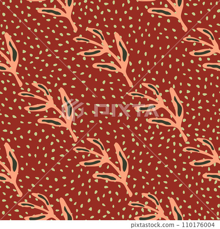 Elegant seamless leaf pattern. 110176004