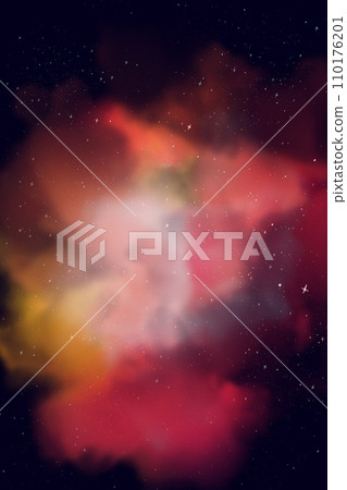 A fantastic cartoon nebula in space. A fantastic cartoon nebula in space. 110176201
