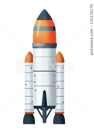 Fantastic Space Rocket Illustration. 110176270
