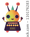 Cute Alien Robot. 110176283