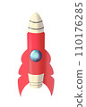 Fantastic cartoon-style rocket. 110176285