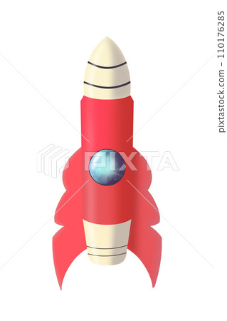 Fantastic cartoon-style rocket. 110176285