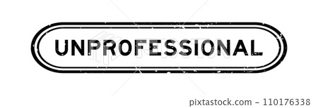 Grunge black unprofessional word rubber seal stamp on white background 110176338